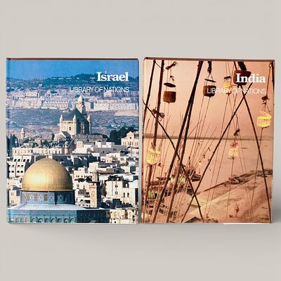 TIME LIFE BOOKS. Set of 2 books, Time Life Books Amsterdam"India Library of Nations" and "Israel 