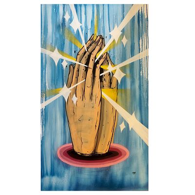 MAR. Gon&ccedil;alo Mar“Believe in What You Believe”Mixed media on paperDimensions: 100x58 cm2024With 