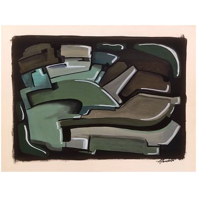 ANT&Oacute;NIO SACCETTI. UntitledAcrylic technique on paperDimensions: 40.5x30.5 cm