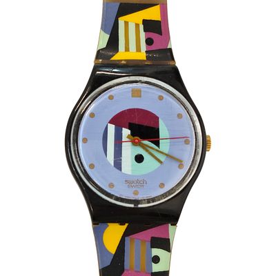 SWATCH AG1991. Original Swiss Made SWATCH AG1991 wrist watch - "DECODE - GOLD INLAY GB141 Model" 