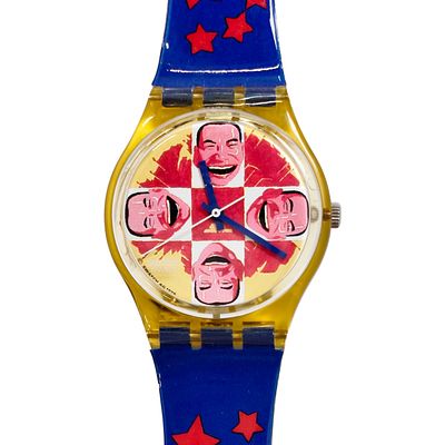 SWATCH AG1995 original Swiss Made wristwatch - "Artist Special WILDE LAUGH GJ117" Model - In 