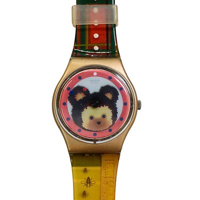 SWATCH AG1997. Original Swiss Made SWATCH AG1997 wristwatch - Model "SWEET TEDDY GJ121". Water 