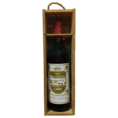 BACALH&Ocirc;A RED WINE. Quinta da Bacalh&ocirc;a Cabernet Sauvignon 1988. Volume: 1.5Lt. In a wooden box. 