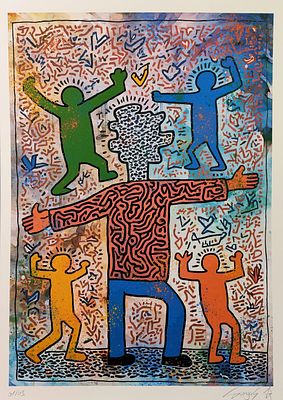 AKA GONGAS. Aka Gongas, Gonalo Reis Mixed media on paper. Title: The City Has Faller. 2023. 