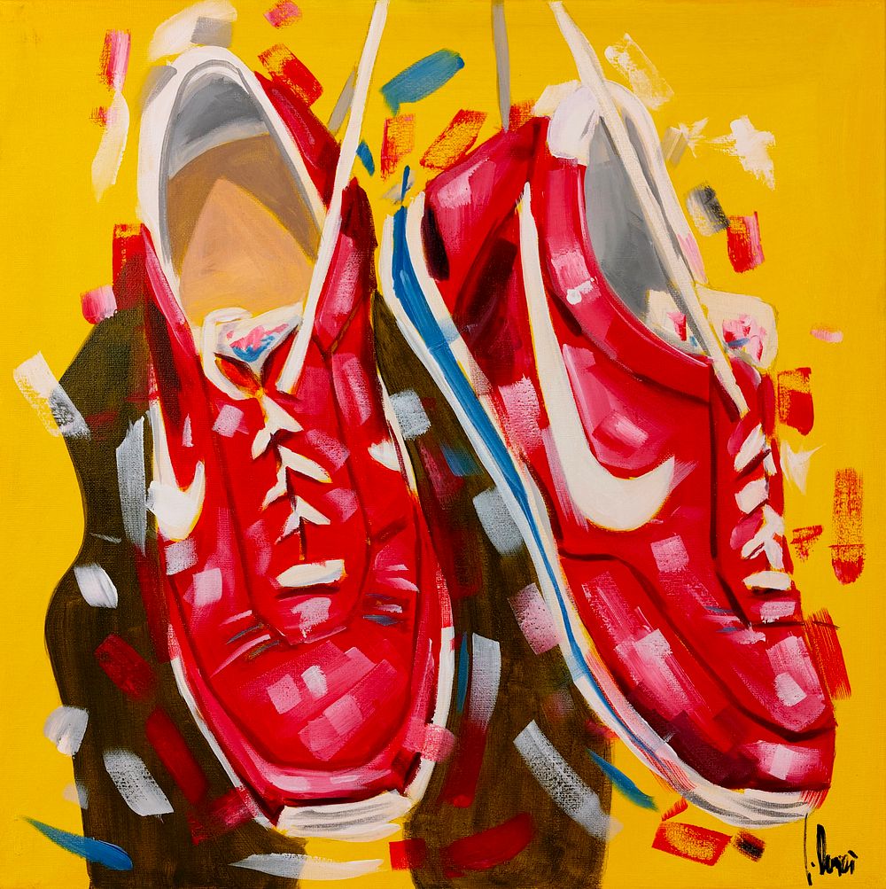 SIDNEY PERRIER. Sidney Perrier Acrylic on canvas. Title: Nike Classic Running. 2023. Signed and 