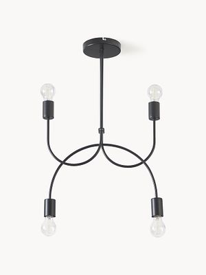 CEILING LAMP. DEL2DCL04-102 Lamp: Black, matte metal structure, 49 x 69 x 45 cm. Note: 