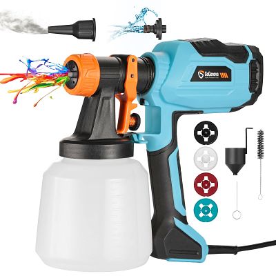 PAINT SPRAYER. GoGonova 1400ml paint sprayer with 4 nozzles, 3 spray patterns, and filters. 