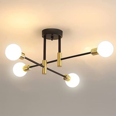 CEILING LAMP. Osairous Sputnik ceiling lamp, chandelier with 4 arms, 60 cm diameter. Note: 