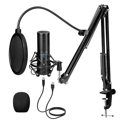 MICROPHONE. TONOR Q9 USB Microphone offers clear audio with plug-and-play setup. Note: 