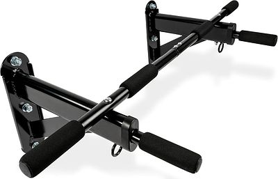 PULL UP BAR. POWRX wall-mounted pull-up bar, includes mounting material. Dimensions: 98W x 93H 