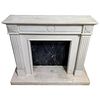 NEOCLASSIC STYLE MARBLE FIREPLACE. Neoclassical style marble fireplace; its features were Image - 2