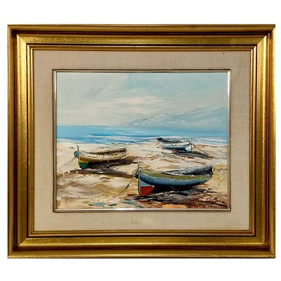 &Oacute;LEO SOBRE TELA. Original &oacute;leo sobre tela assinado e emoldurado em moldura de madeira dourada e 