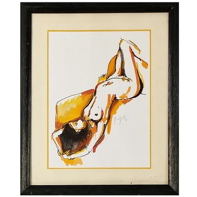 N&Uacute; FEMININO. Original Tinta da China e Aguarela sobre papel assinado (Nuno Freitas 06) com 