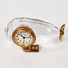 DESK CLOCKS. Set of 2 desk clocks in cut crystal and gilded metal, one in the shape of a teapot Image - 1