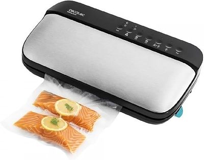 ENVASADORA A V&Aacute;CUO CECOTEC SEALVAC STEEL 120W. Envasadora a v&aacute;cuo Cecotec Sealvac Steel com 