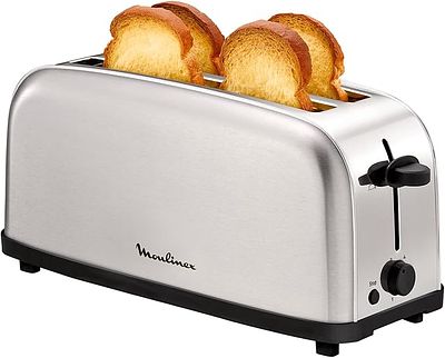 TORRADEIRA MOULINEX CLASSIC LS330D. Torradeira Moulinex Classic em a&ccedil;o inoxid&aacute;vel equipada com 