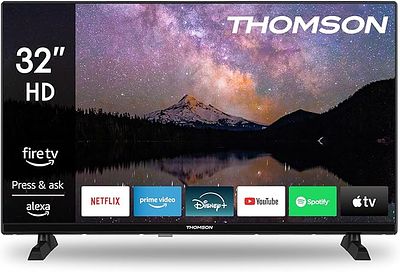 THOMSON 32HF2S34 32" HD SMART TV FIRE TV ALEXA AIRPLAY. 32-inch television sold for repair or 