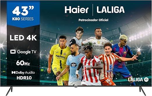 HAIER 43" 4K UHD SMART TV GOOGLE TV. 43-inch television sold for repair or for parts 