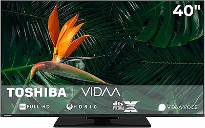 TOSHIBA 40" FULL HD SMART TV VIDAA HDR BLUETOOTH. 40-inch television sold for repair or parts 