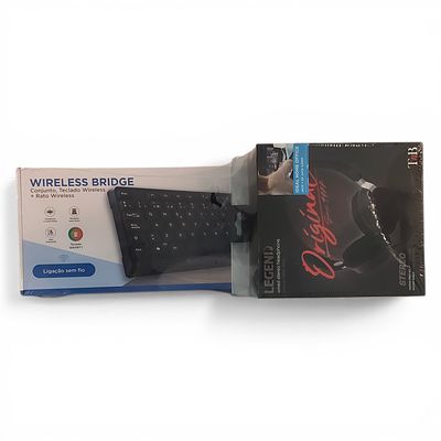 WIRELESS BRIDGE PACK. Wireless keyboard, mouse and headphone pack. As new.