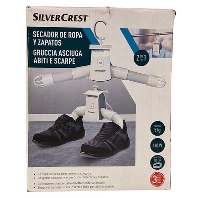 SILVER CREST CLOTHES AND SHOE DRYER. 2-in-1 clothes and shoe dryer from the Silvercrest brand. 