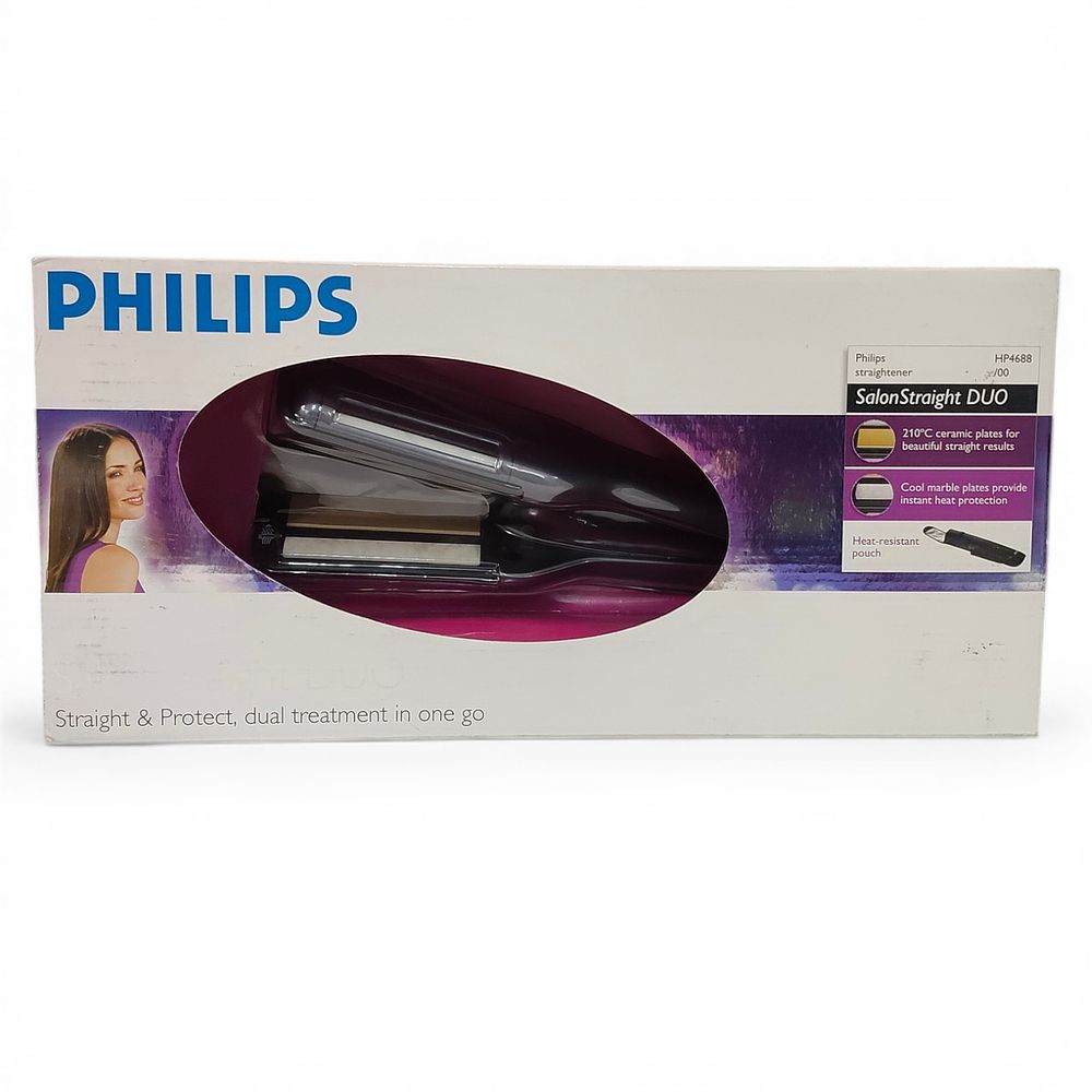 PHILIPS SALON STRAIGHT DUO HAIR STRAIGHTENER. Philips SalonStraight DUO hair straightener, model 