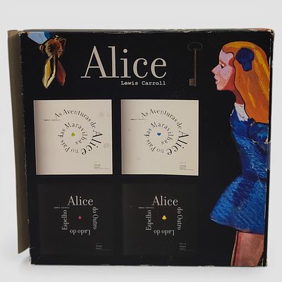 ALICE BOOK SET. Four books based on the two great works by author Lewis Carroll “Alice's 