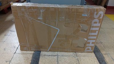 PHILIPS 40" FULL HD SMART TV. 40-inch television sold for repair or parts, potentially showing 