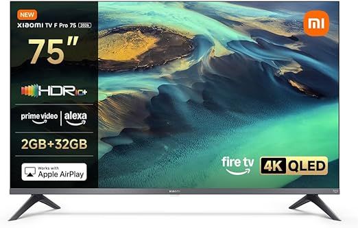 XIAOMI TV F PRO 75" 4K UHD QLED SMART TV FIRE TV ALEXA HDR10+. 75-inch television sold for 