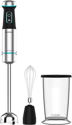 CECOTEC 1200W HAND BLENDER. 1200 W hand blender with 4-blade design, anti-splash XL foot, and 