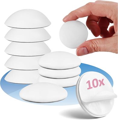 10 DOOR STOPPERS 40MM. Set of 10 self-adhesive dampers for doors, furniture, or bathrooms. 