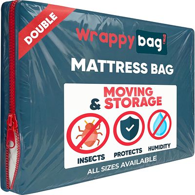 WRAPPYBAG STORAGE BAG 160x200. Resistant opaque plastic bag for mattresses, waterproof and 