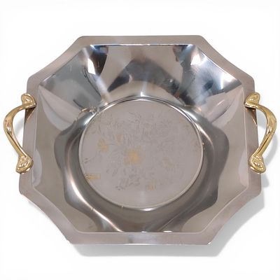 PRATO OTOGONAL. Prato octogonal em a&ccedil;o inoxid&aacute;vel 18/10 (Inox) de alta qualidade elementos 