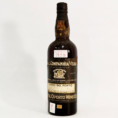 REAL COMPANHIA VELHA VINTAGE PORT WINE 1938. Bottle of Real Companhia Velha Vintage Port wine 