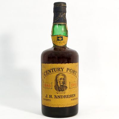 J.H. ANDRESEN PORT WINE. Bottle of J. H. Andresen Port wine, centenary commemorative edition, 40s.