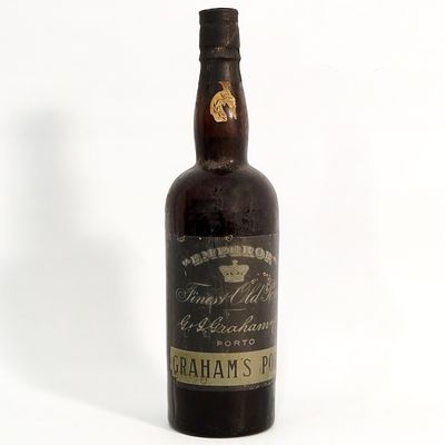 GRAHAM'S EMPEROR PORT WINE. Bottle of Graham's Port Emperor Port wine, 60s.