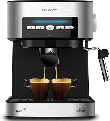 CECOTEC 20 BAR COFFEE MACHINE. Espresso coffee machine with 850 W and 20 bar pressure, ideal for 
