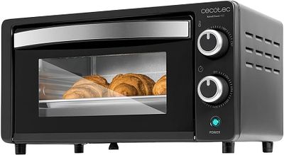 CECOTEC 10L ELECTRIC OVEN. 1000 W tabletop oven with 10 L capacity, timer up to 60 minutes, and 