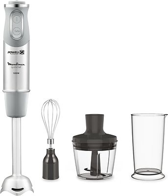 MOULINEX QUICKCHEF HAND BLENDER. 1000 W stainless steel hand blender with 10 speeds and 3 