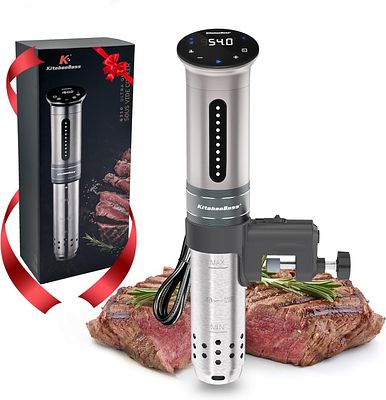 KITCHENBOSS SOUS VIDE COOKER 1100W. Ultra-silent stainless steel sous vide immersion circulator 