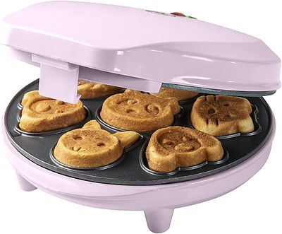 BESATRON 700W WAFFLE MAKER. Waffle maker for mini animal-themed cakes, non-stick coating and 