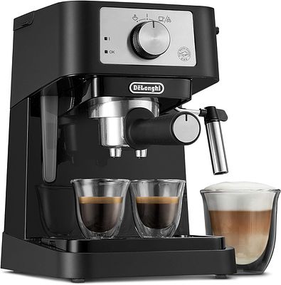 DELONGHI STILOSA COFFEE MACHINE. Compact manual espresso machine with a 15-bar pump and manual 