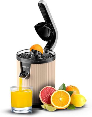 CECOTEC XQUEEZE RETROJUICE 600W BEIGE ELECTRIC JUICER. 600W citrus juicer with retro design 