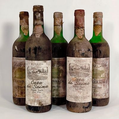 CASA DE SAIMA RED WINE. Bottles of red wine, Casa de Saima, Bairrada 1985, with 2 being reserve.