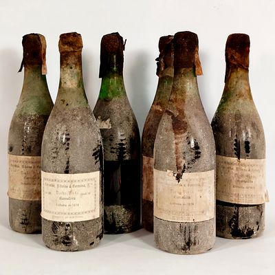 BAIRRADA RED WINE. Bottles of red wine from the Carvalho, Ribeiro & Ferreira (C.R.&F.) cellar 