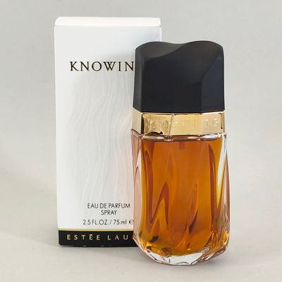 KNOWING EST&Eacute;E LAUDER. Women's fragrance, Knowing by Est&eacute;e Lauder. Originally launched in 1988. 