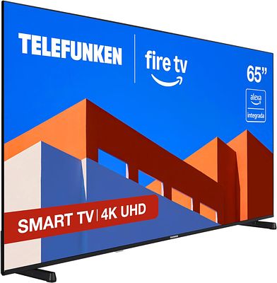 TELEFUNKEN 65" 4K UHD SMART TV FIRE OS. 65" television with 4K UHD resolution and Fire OS system 