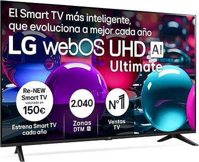 LG 50" UHD 4K SMART TV. 50" TV with 4K UHD resolution, webOS 25 system and AI processor for 