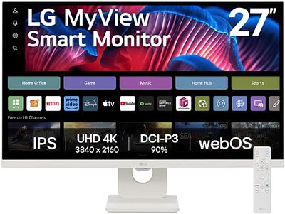 LG 27" 4K IPS SMART MONITOR. 27" smart monitor with 4K UHD resolution and IPS panel, equipped 