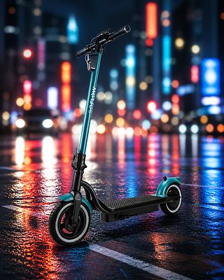 GROVER x SOFLOW SO2 AIR MAX E-SCOOTER (BLACK). Used electric scooter from the SoFlow brand, in 